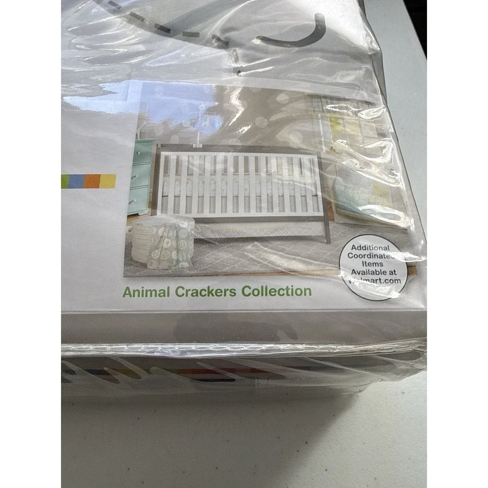 Garanimals elephant giraffe 3 Pc Crib Bedding Set Comforter Sheet Ruffle New NWT